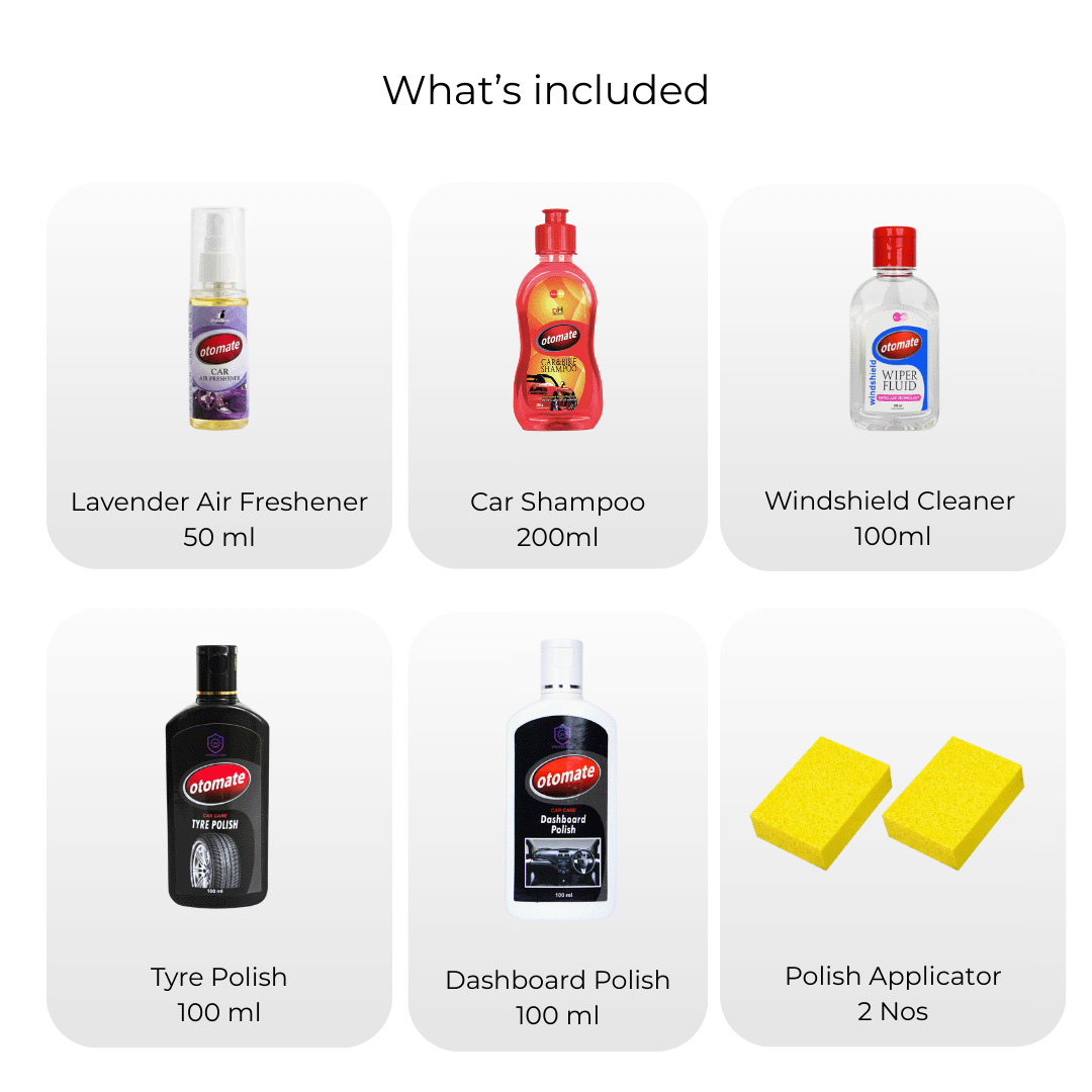 Otomate Showroom Finish Car Care Kit (7 items included)